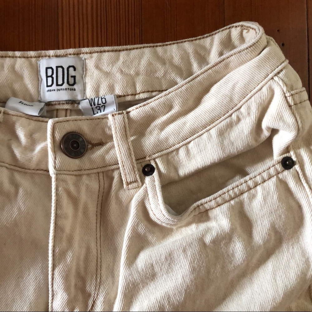 BDG wide leg white jeans